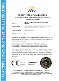 Vibration Platform Machine have acquired the CE Certification