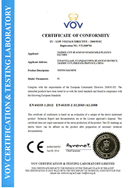 Vibration Platform Machine have acquired the CE Certification